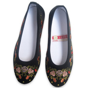 小花园福牌绣花鞋绸缎老北京布鞋，女鞋单鞋平跟老人鞋923