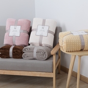 北欧法兰绒毛毯牛奶珊瑚绒毯子，秋冬空调毯沙发双人毛巾被1.8m床单