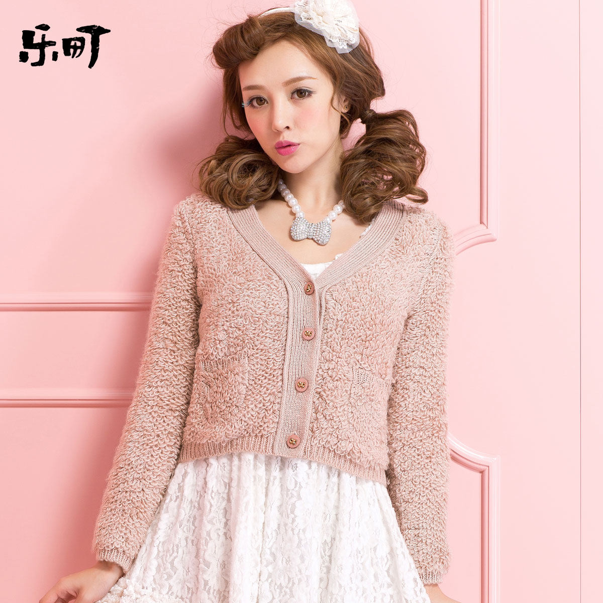 淘宝聚划算购物<em>开衫</em>乐町<em>2013</em>秋装<em>新款</em>日系甜