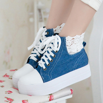 精品导购<em>女孩</em> <em>增高鞋</em>包邮春季内增高手绘 可爱