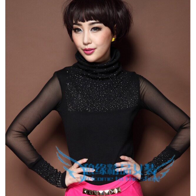 <em>高领品牌</em>童装 女童<em>纯棉高领</em>衫 女童木耳边<em>打底</em>