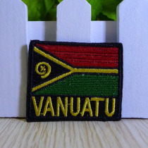 【时尚布贴】外贸 服装 辅料 补丁 VANUATU 国旗 徽章 刺绣 价格:2.60