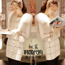 皮草最新爆款水貂<em>编织</em>爆美欧美<em>泡泡</em>袖黑色渐变