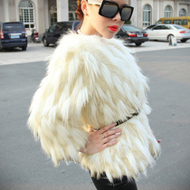 <em>皮草</em>韩国代购stylenanda仿羊羔毛<em>皮草</em>时尚<em>长款</em>