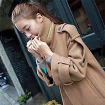 淘宝聚划算购物呢大衣<em>毛呢</em>大衣<em>女外套春秋韩版</em>