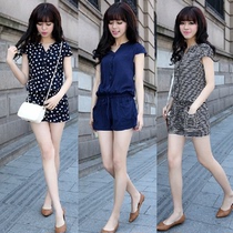 省钱导购<em>碎花</em>裤裙<em>雪纺</em>裙裤裙 夏 <em>女</em> 韩版<em>雪纺短</em>