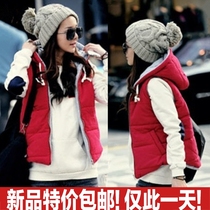 <em>马甲</em>六公主 韩版休闲拼接<em>牛仔</em>带帽<em>加棉</em>百搭撞