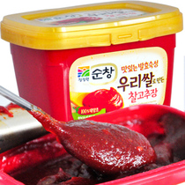 韩国辣酱 盒装进口清净园牌 淳昌粘米辣椒酱 500g/拌饭/辣炒年糕 价格:18.00