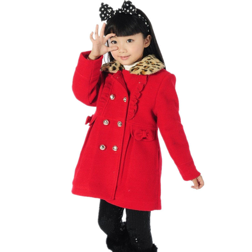 物女童大衣正品蝴蝶结童装女童大衣<em>毛呢外套</em>秋