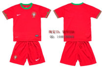 12-13 Portugal kids 葡萄牙主场球衣童装 红色可印号足球服套装 价格:108.00