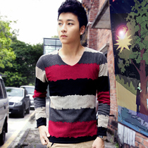 划算购物男士21thskon韩版男装潮流V领<em>开衫</em>T