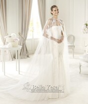 预售pronovias2013同款URUGUAY拖尾披肩婚纱礼服新款2013婚纱礼服 价格:5260.00