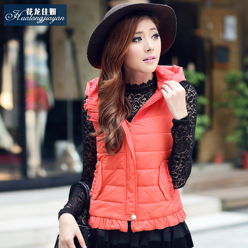 淘宝聚划算购物<em>马甲</em>秋冬韩版<em>女装</em>连帽<em>羽绒</em>棉马