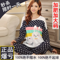<em>睡衣</em>春秋季<em>纯棉</em>质长袖女人<em>睡衣</em> 可爱甜美圆点