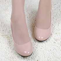 淘宝聚划算购物<em>女款皮鞋</em>韩版时尚单鞋中跟浅口