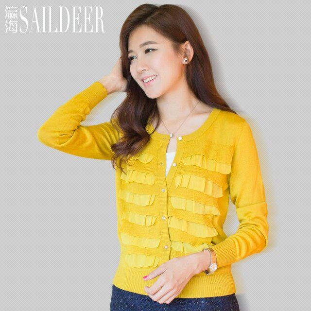 淘宝聚划算购物<em>开衫</em>深海<em>少女</em>。新品秋款显瘦无