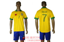 13-14 Brazil 7 Oscar 巴西队奥斯卡主场球衣 原版印号足球服套装 价格:88.00