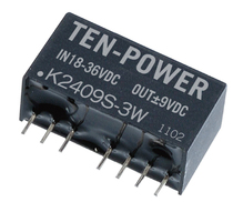 3W宽压输入18V-36V 24V转±(正负)9V稳压DC-DC 1500V隔离K2409S 价格:29.90
