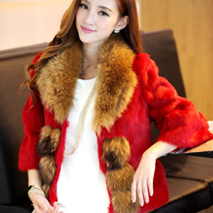 淘宝聚划算购物皮草特价2013新款 女<em>真皮</em>皮衣