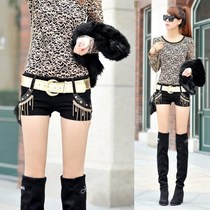 淘宝<em>聚划算</em>购物超短靴裤2013<em>秋冬</em>新款韩版皮