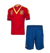 Top thai,Spain 2013/2014 home red kits西班牙官方正版主场套装 价格:98.00