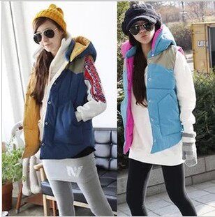 <em>马甲</em>包邮2013韩版春秋装女装新款拼色拼接加