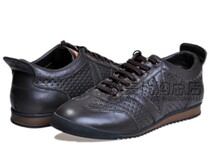 淘宝聚划算购物品牌鞋子意大利男编织皮鞋 奢