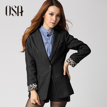 /人T地T/专柜正品女冬装修身蛋糕层羊毛<em>大衣</em>毛