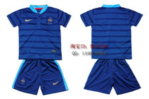 12-13 France home kids shirt 法国主场儿童球衣 童装足球服套装 价格:108.00