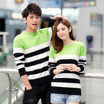 tam 针织衫艾格es正品秋装女士韩版宽松<em>条纹</em>针