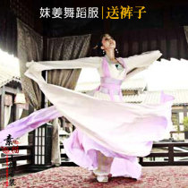 实物古典舞蹈服粉色渐变古装古今大战秦俑情舞姬妹姜水袖舞裙舞衣 价格:360.00