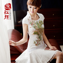 <em>淘宝</em>聚划算<em>购物</em>蕾丝<em>旗袍</em>新娘2013新款夏天红