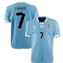 Top thai,Uruguay home shirt 13/14 blue,7# CAVANI,9# SUAREZ 价格:88.00