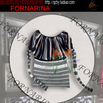 FORNARINA彩虹条纹系带收腰修身女士针织衫 价格:112.30