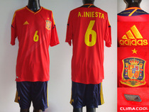 西班牙2012欧洲杯球衣 6号伊涅斯塔足球服队服 Spain A.Iniesta 价格:85.00