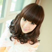 淘宝聚划算购物梨花星夜美假发 斜刘海<em>中长</em>卷