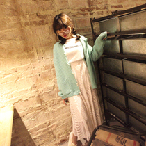 <em>开衫</em>西优里格 简约宽松纯色<em>中长</em>防晒衫 V领百