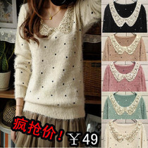 中国购物针织新款秋装 女士韩版薄款<em>长袖</em>针织
