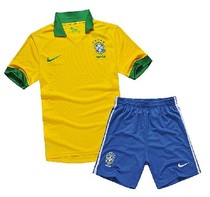2013-14赛季巴西儿童足球服套装 小孩队服 Brazil home kids 球衣 价格:99.00