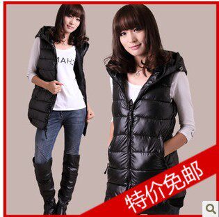 淘宝聚划算购物<em>马甲</em>秋冬韩版<em>女装</em>连帽<em>羽绒</em>棉马