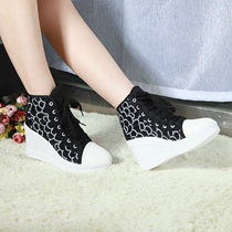 淘宝聚划算购物<em>女士帆布鞋</em>2013新款韩版厚底