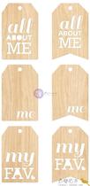 Prima*木头配件/Scrapbook #971007 【All About Me】 Wood Tags 价格:33.30