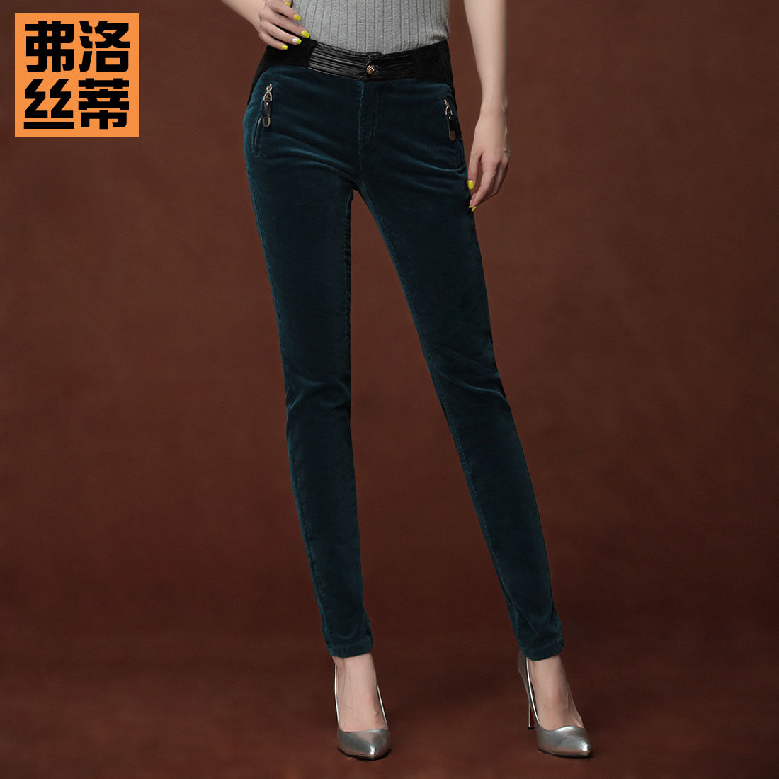 <em>淘宝</em>聚划算<em>购物</em>条绒新款韩版灯芯绒<em>女裤</em> 糖果