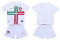 portugal 2012-2013 away kids/baby shirts white jerseys 价格:60.00