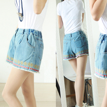 淘宝聚划算购物阔脚裤<em>牛仔</em>裤外贸原单 时尚领