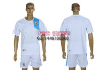 12-13 Uruguay away 乌拉圭客场球衣 白色空白原版印号足球服套装 价格:108.00
