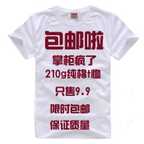 超值成人210克纯棉DIY手绘T恤衫文化衫广告衫批发班服定制可印刷 价格:9.90