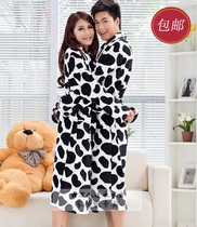 瑚绒睡衣睡袍法兰绒家居服浴袍春夏秋冬<em>纯棉</em>睡