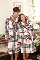 瑚绒睡衣睡袍法兰绒家居服浴袍春夏秋冬<em>纯棉</em>睡