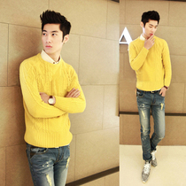 淘宝聚划算购物扭花圣非斯秋冬纯色扭花<em>毛衣</em>男